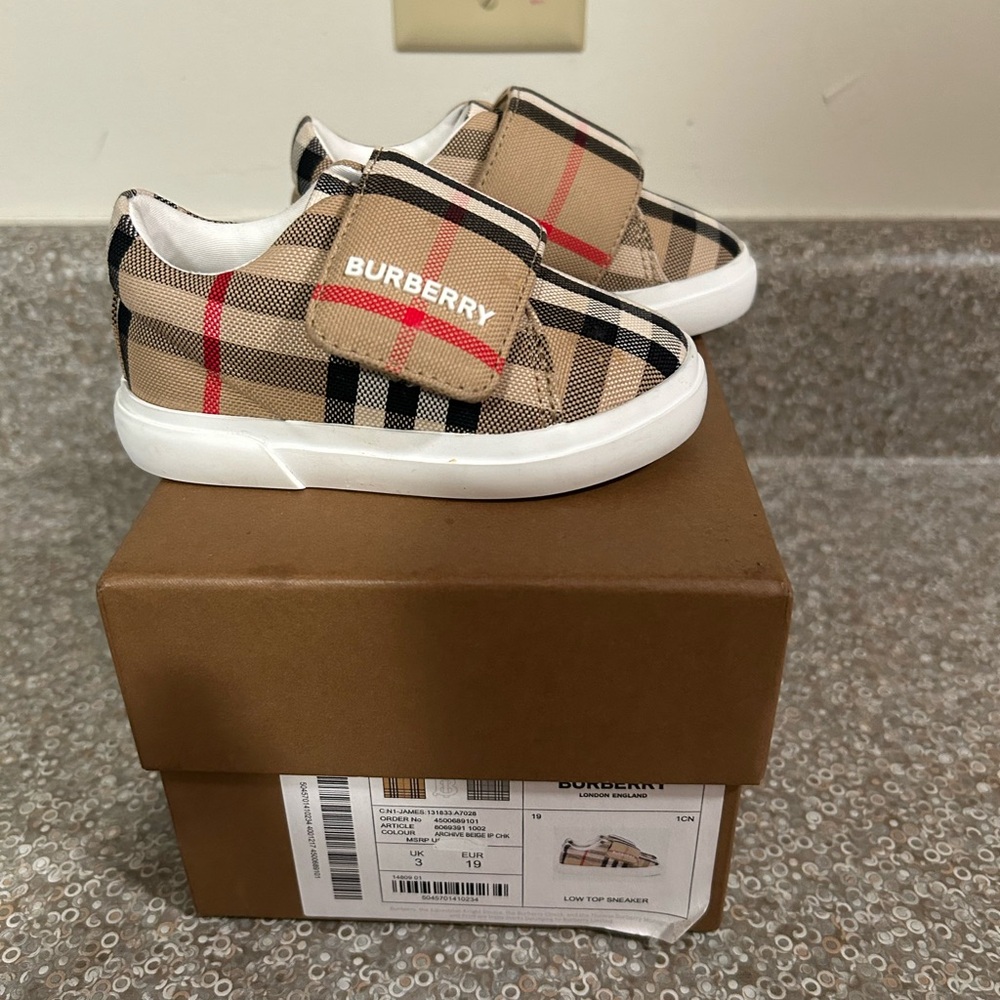 Infant Burberry Sneakers.